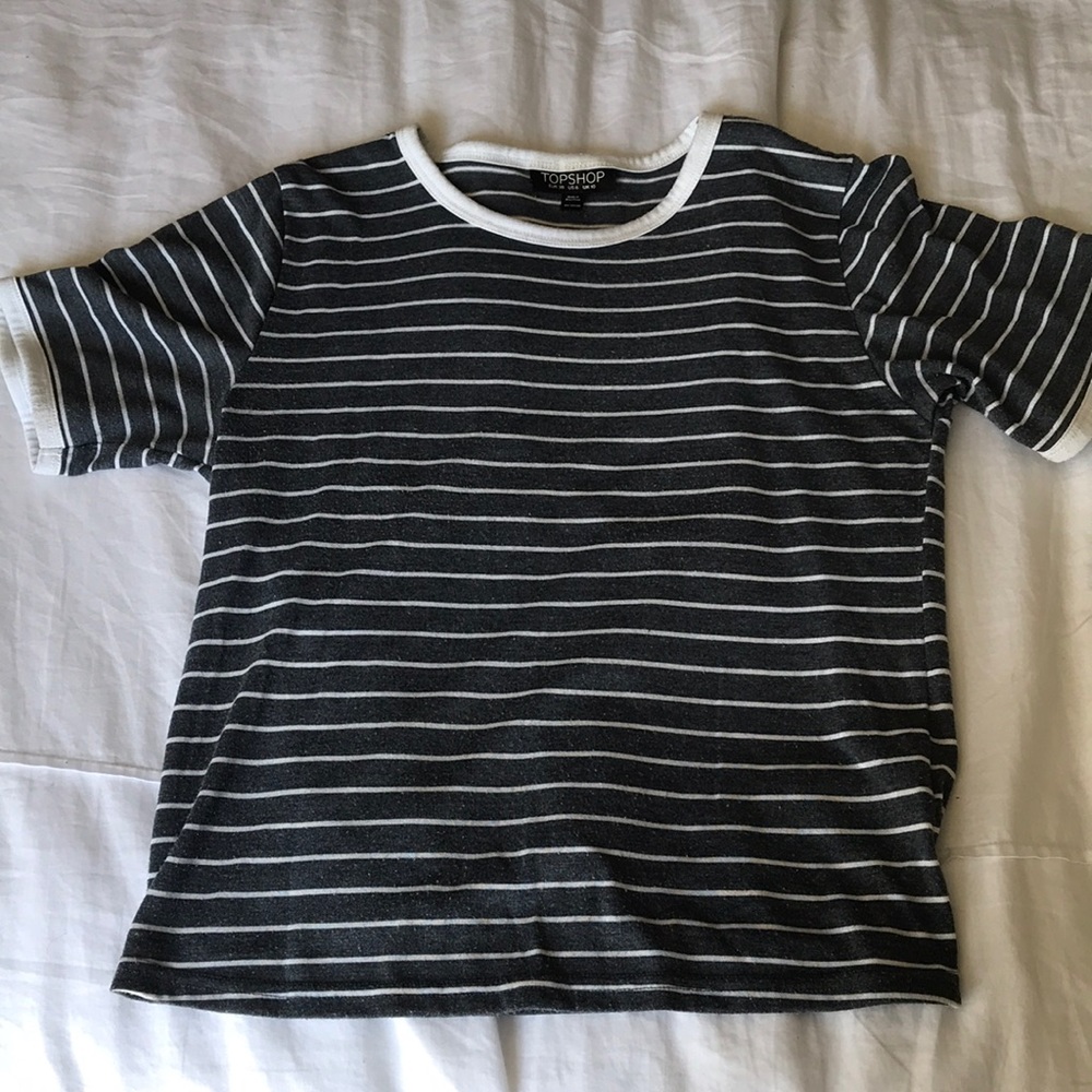 Crop topish striped shirt from Topshop